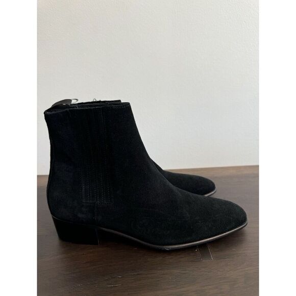 Women’s New the Kooples Black Suede Chelsea Boots Size 39 vestiaire 8 Ankle - Picture 3 of 8